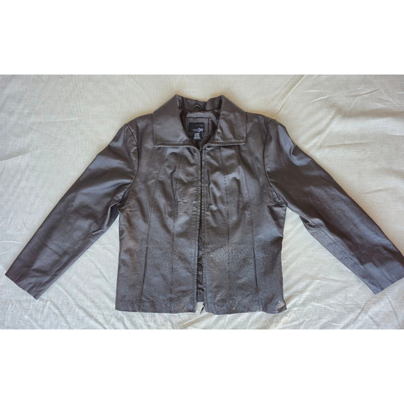 East 5th Genuine Leather Jacket Sophisticated Modern Minimalist XL NWOT - Picture 2 of 12